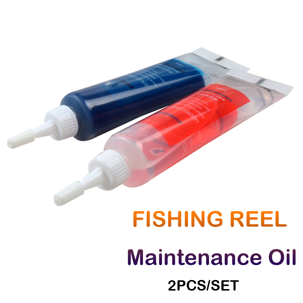 Reel Repair Kit - 2Pcs Fishing Reel Maintenance Lubricating Oil