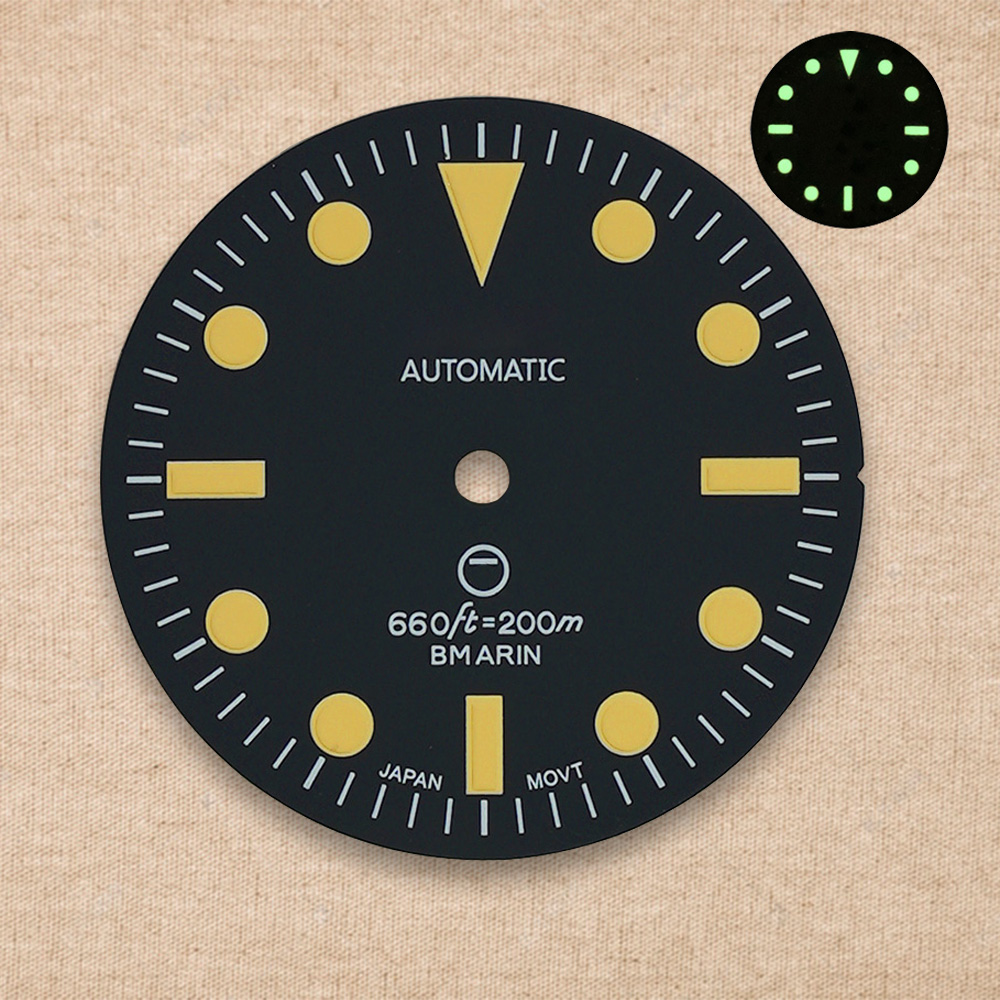 28.5mm S Logo Retro dial Green - Reel Case recension och pris